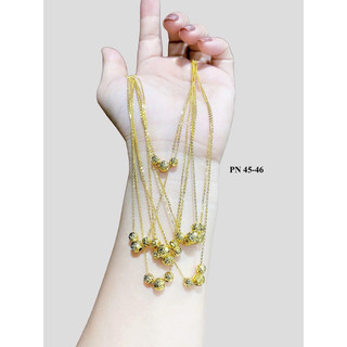 combo dây chuyền mặt cầu vàng