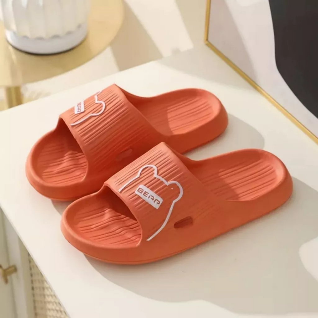 Dép quai ngang In Hình Gấu, đi trong văn phòng, dép đi trong nhà Gấu Bear , nhà tắm, đi biển