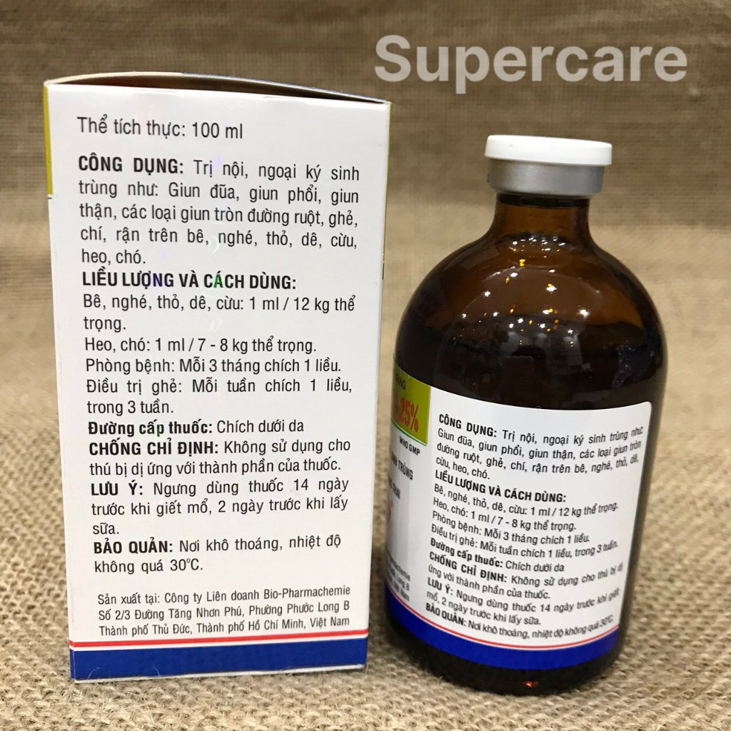 BIVERMECTIN 0,25% - Ve  Bọ Chét Chó