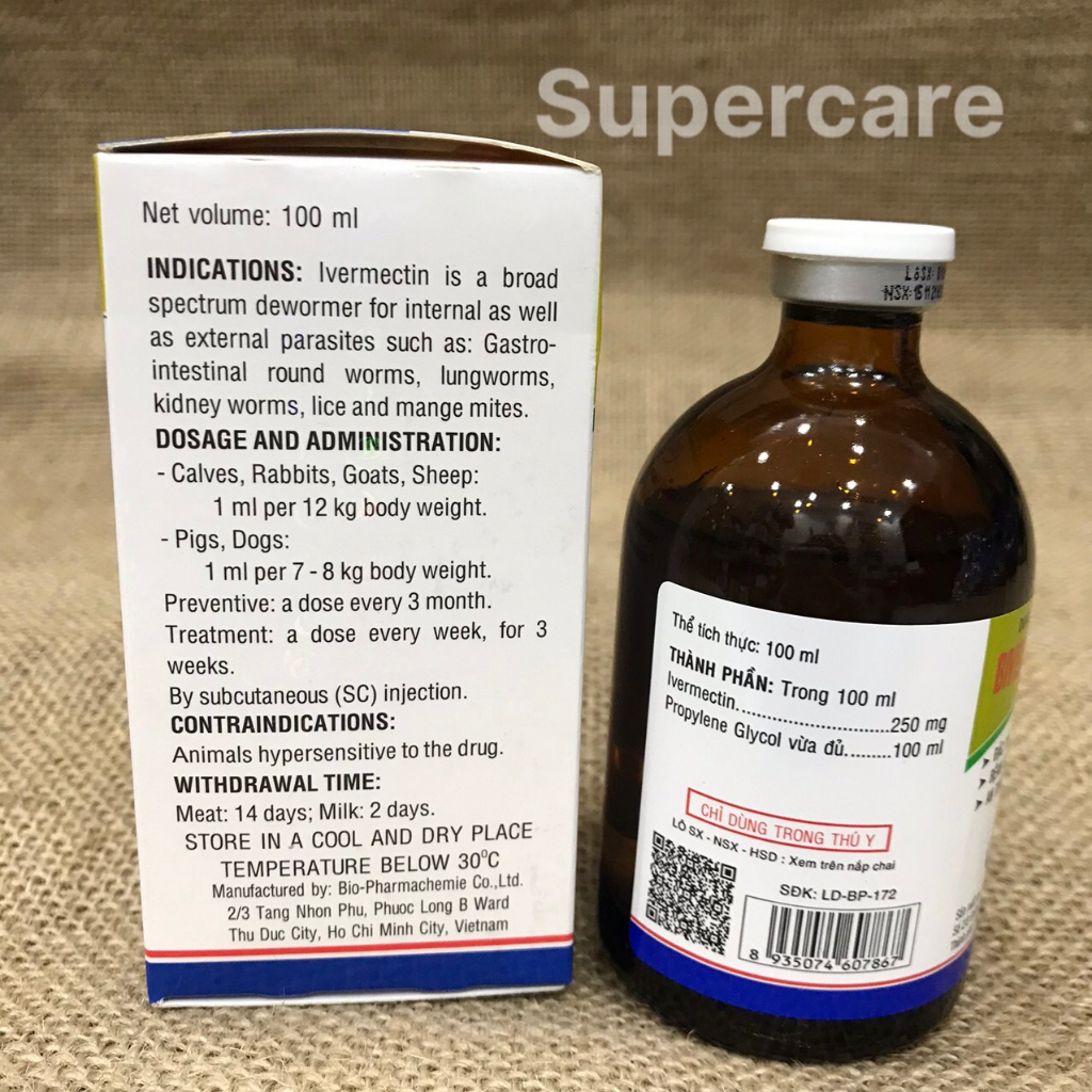 BIVERMECTIN 0,25% - Ve  Bọ Chét Chó