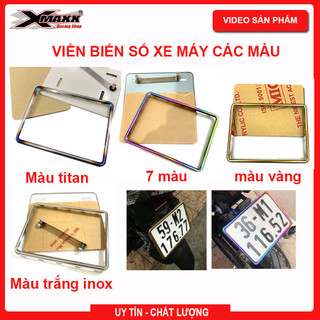 Viền biển số xe máy | Viền biển Titan / 7 màu / màu vàng
