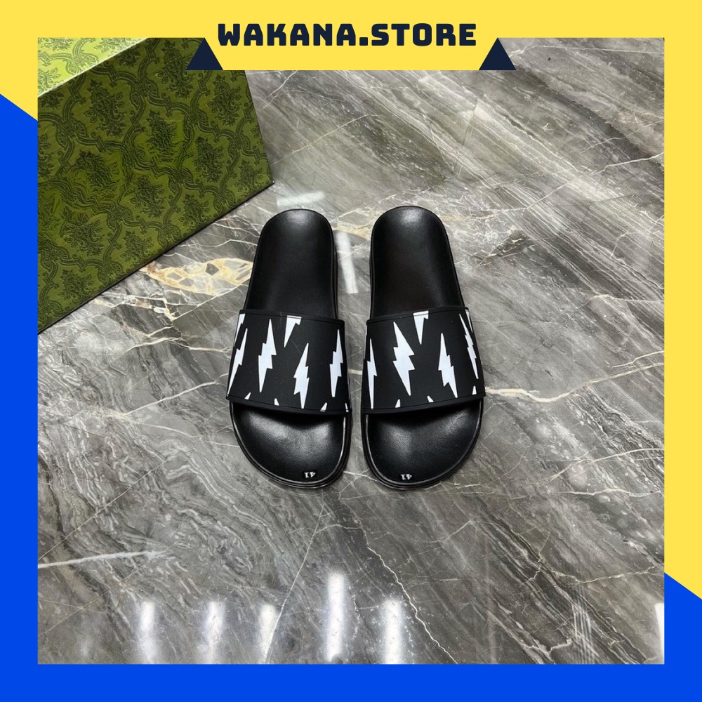 Dép nam quai ngang bulong họa tiết tia sét hottrend 2023