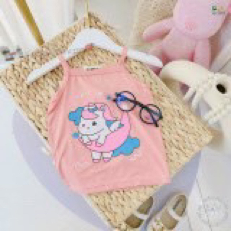 Áo 2 dây vải zip đẹp cho bé gái