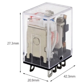 Relay trung gian 12v, 24v, 220v 8 chân dẹt lớn 10a ly2nj
