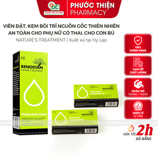 Kem bôi trĩ, viên đặt co búi trĩ nhập khẩu BENOSTAN tuýp 28GR, hộp 10 viên đặt - nhathuocphuocthien