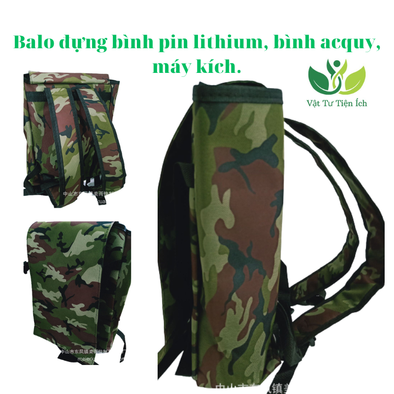 Balo chống thấm nước đựng bình pin lithium, bình acquy, máy kích chất lượng tốt.