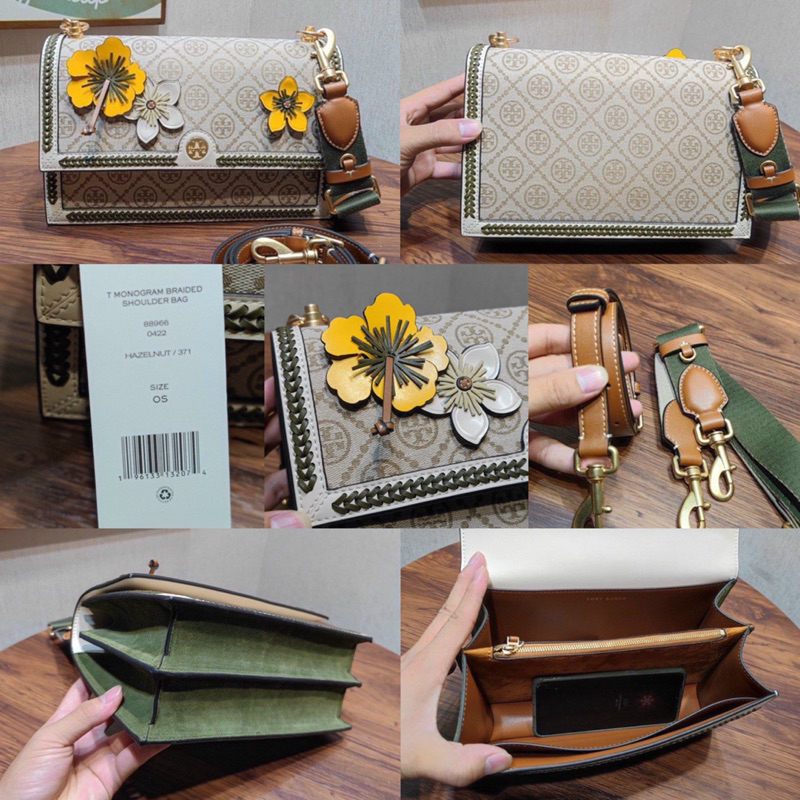 Túi Burch T Monogram Denim mượt mà