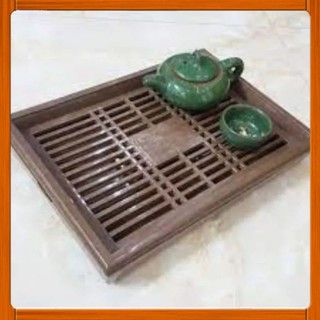 Khay Trà Đựng Ấm Chén Việt Nhật Cao Cấp Giả Gỗ