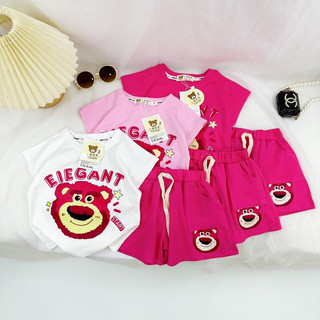 set bộ gấu dâu bé gái