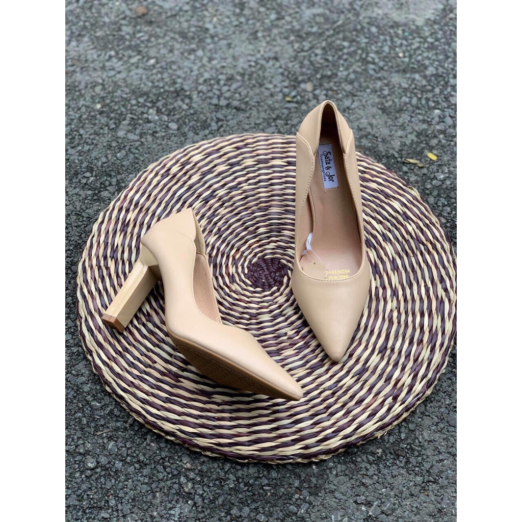 Giầy Cao Gót Nữ Gót Trụ Cao 8cm Hàng VN