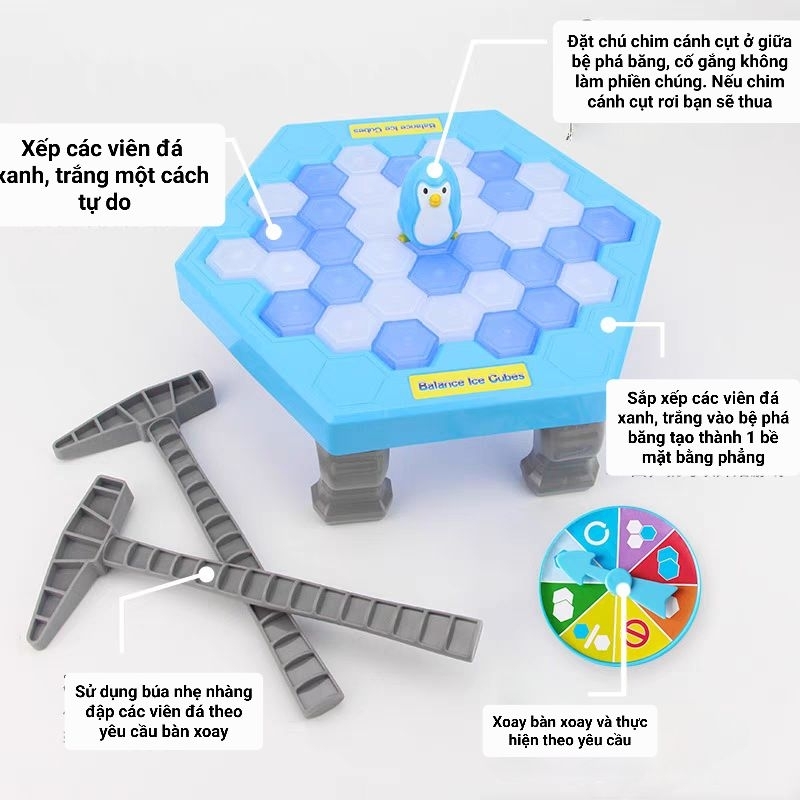 Đồ chơi cho bé tảng băng thăng bằng với chú chim cánh cụt đáng yêu  - Đồ chơi cho trẻ NS KIDS