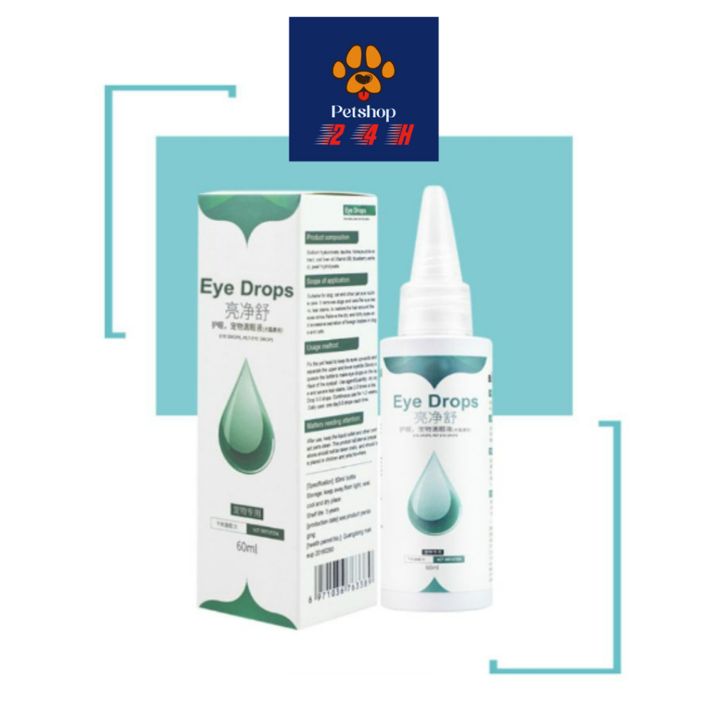 Nhỏ mắt BORAMMY  loại bỏ bụi bẩn, làm sạch mắt, ngừa viêm mắt và đổ ghèn cho chó mèo