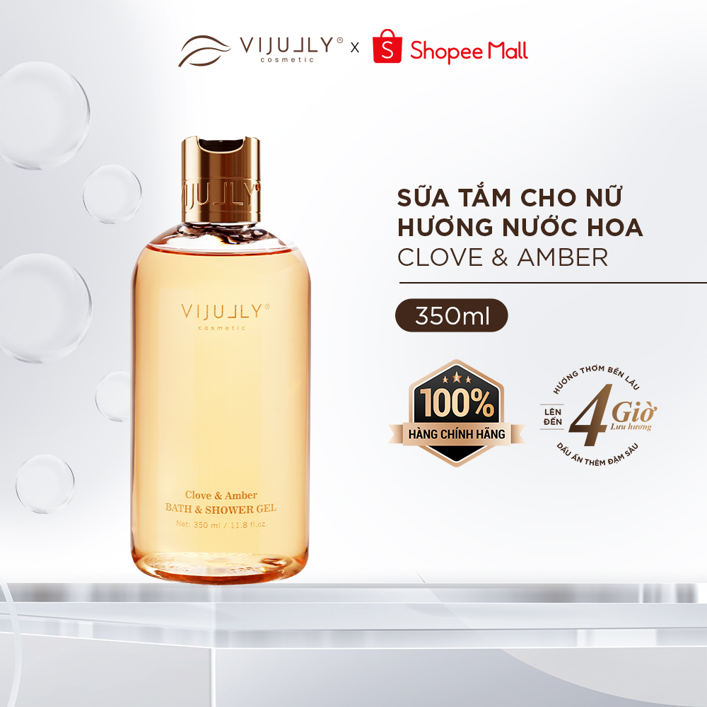 Sữa tắm Dưỡng da hương nước hoa Vi Jully 350ml (Clove & Amber)