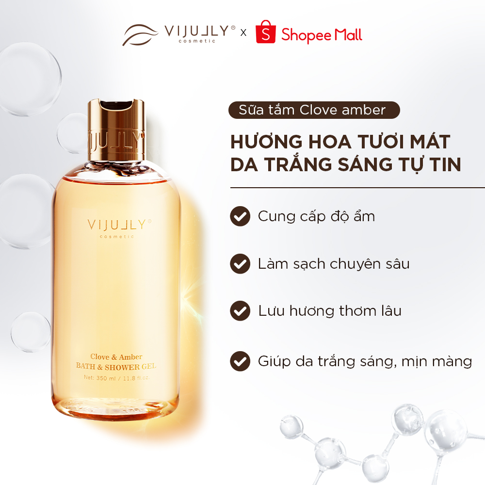 Sữa tắm Dưỡng da hương nước hoa Vi Jully 350ml (Clove & Amber)