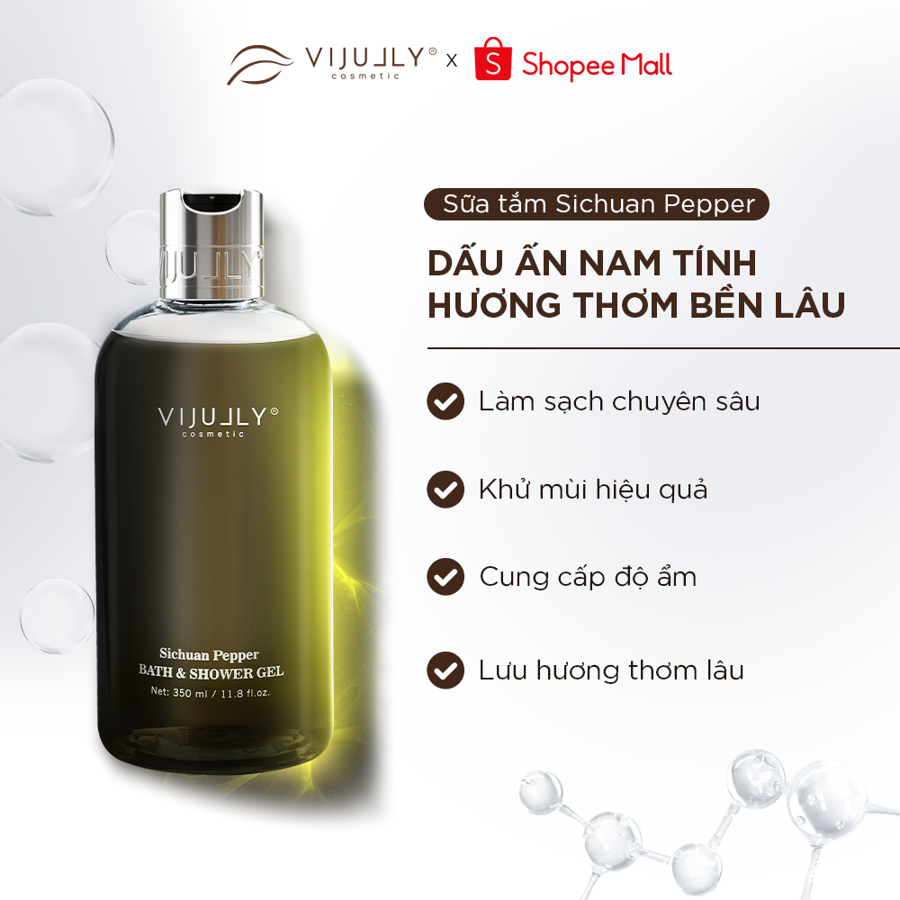 Sữa tắm Vi Jully Dưỡng da hương nước hoa dành cho Nam 350ml (Sichuan Pepper)