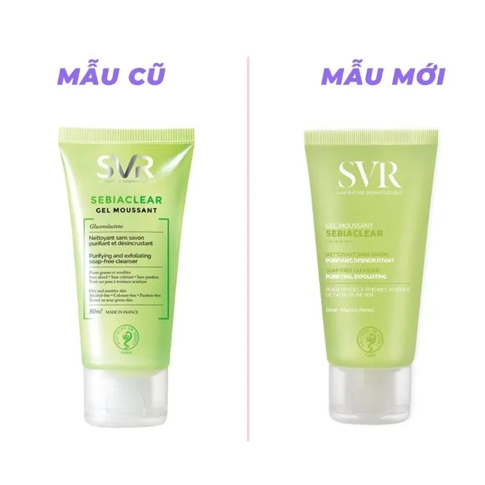 Gel Rửa Mặt SVR Không Chứa Xà Phòng Cho Da Dầu 200mlSebiaclear Gel Moussant