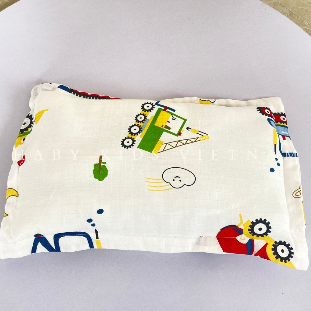 Gối Xô Sơ Sinh, Gối Xô Muslin Mềm Mịn Cao Cấp Thấm Hút Mồ Hôi Cho Bé HABY KIDS