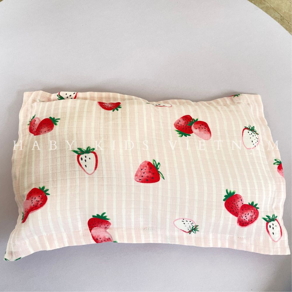 Gối Xô Sơ Sinh, Gối Xô Muslin Mềm Mịn Cao Cấp Thấm Hút Mồ Hôi Cho Bé HABY KIDS