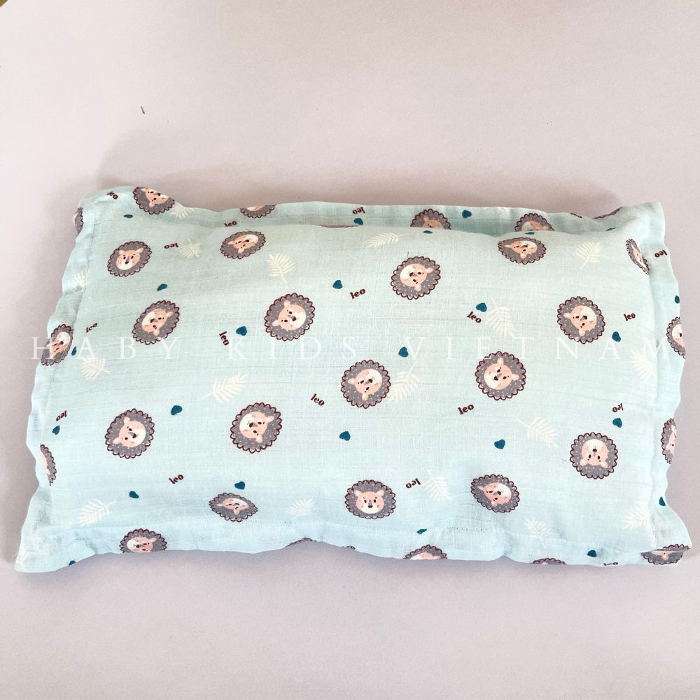 Gối Xô Sơ Sinh, Gối Xô Muslin Mềm Mịn Cao Cấp Thấm Hút Mồ Hôi Cho Bé HABY KIDS