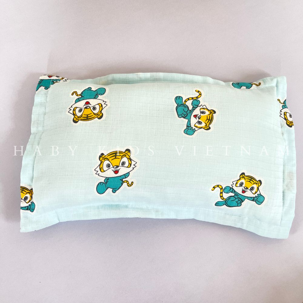 Gối Xô Sơ Sinh, Gối Xô Muslin Mềm Mịn Cao Cấp Thấm Hút Mồ Hôi Cho Bé HABY KIDS