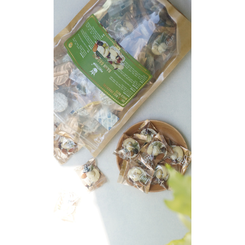 Bánh Macca Mix Hạt Đế Gạo Lứt , bánh mix hạt healthy bánh gạo lức ăn kiêng, thanh hạt gạo lứt ăn sáng