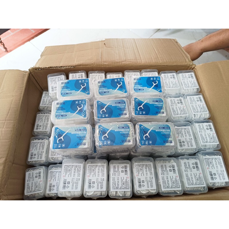 Tăm chỉ nha khoa - Hộp 50 cây