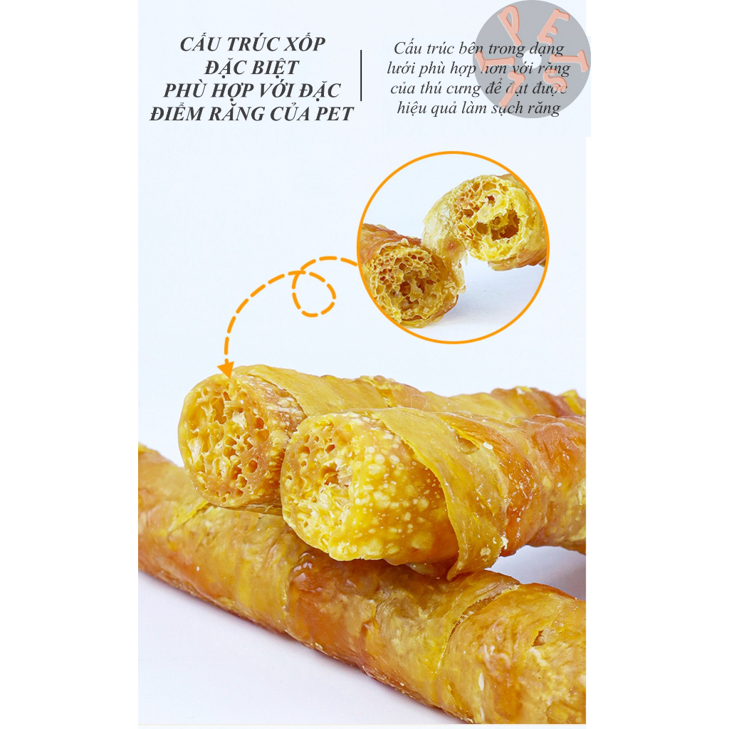 Gà,Vịt bọc thanh xốp dinh dưỡng Hàn Quốc cỡ lớn làm sạch răng cún cưng,bổ sung dinh dưỡng