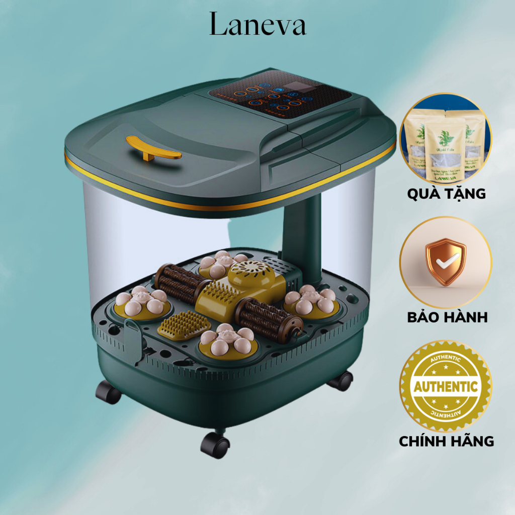 Bồn Ngâm Chân Massage Chân Tự Động LANEVA YM-658, Làm Nóng Nước, Khử Khuẩn Bằng Hồng Ngoại, Tặng Thảo Dược.