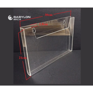 Kệ mica treo tường đựng tờ rơi a4, a5, a6