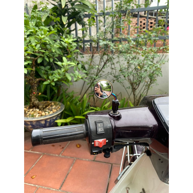 Gương tròn lồi mini siêu kute xe máy