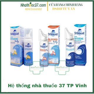 Xịt muối biển Sterimar 50ml các loại - Sterimar baby, Sterimar Mn, Sterimar Cu, Sterimar người lớn, Chính hãng Pháp
