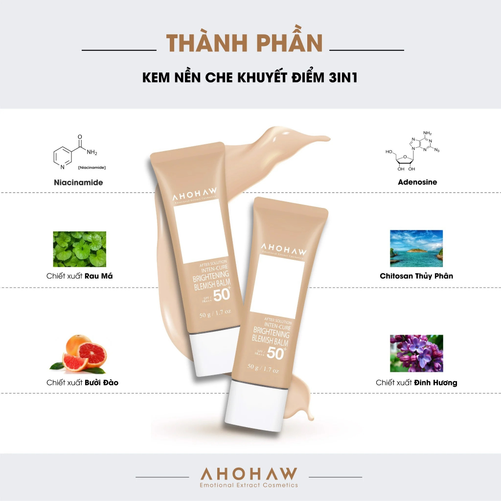 Kem nền che khuyết điểm Ahohwa Brightening Balmish Balm