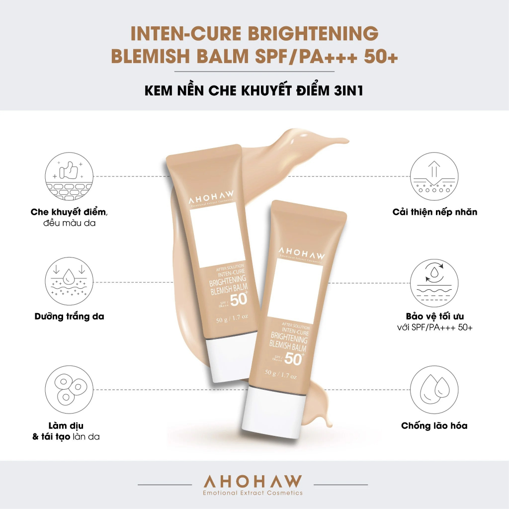 Kem nền che khuyết điểm Ahohwa Brightening Balmish Balm