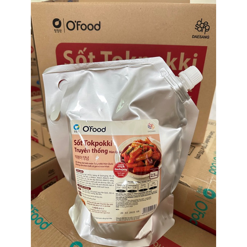 Sốt tokbokki O’Food 2.5kg vị truyền thống