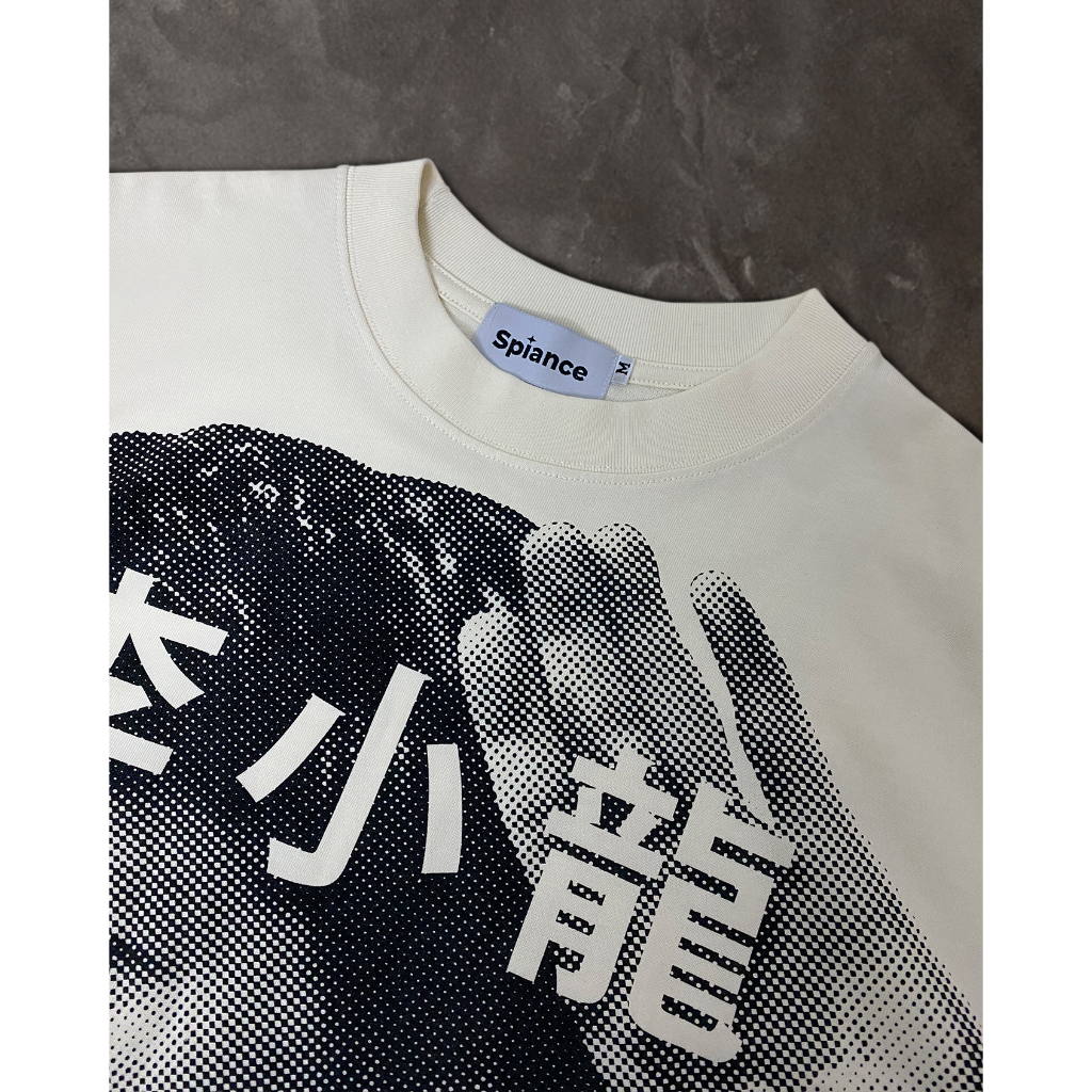 Áo thun ngắn tay Spiance BRUCE LEE T-Shirt Màu Trắng Ngà