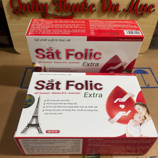 Sắt Folic Extra hộp 30 viên bổ sung sắt và acid folic cho bà bầu