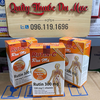 Viên uống RUTIN C Rau Má hộp 30 viên giúp ngăn ngừa nhiệt miệng.