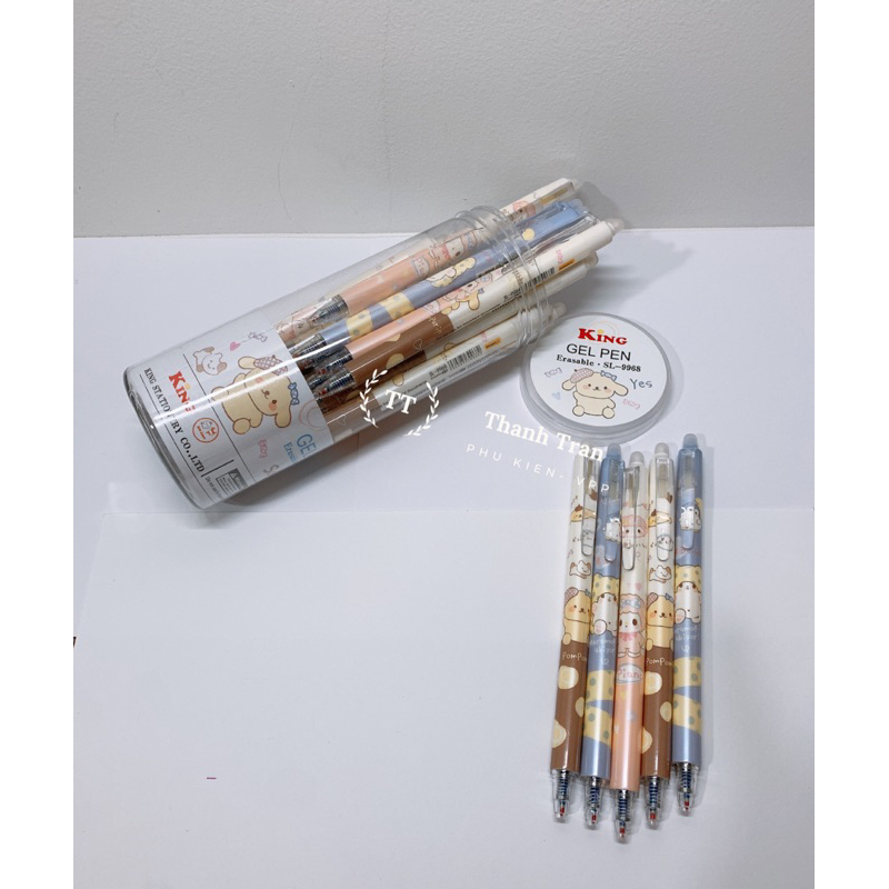 Lon 20 cây bút gel bấm tẩy xoá được mẫu siêu xinh  ngòi 0.5mm