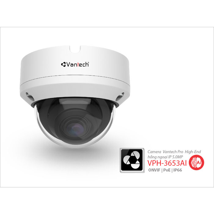 Camera IP AI Dome 5MP Vantech VPH-3653AI