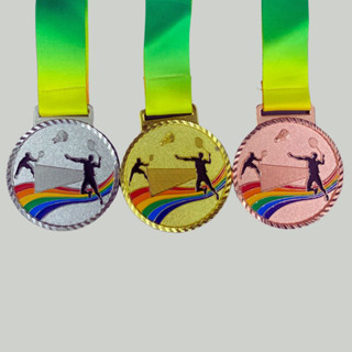 HUY CHƯƠNG 7 MÀU CẦU LÔNG - HUY CHƯƠNG THỂ THAO GIÁ RẺ ( Miễn phí thiết kế theo yêu cầu )