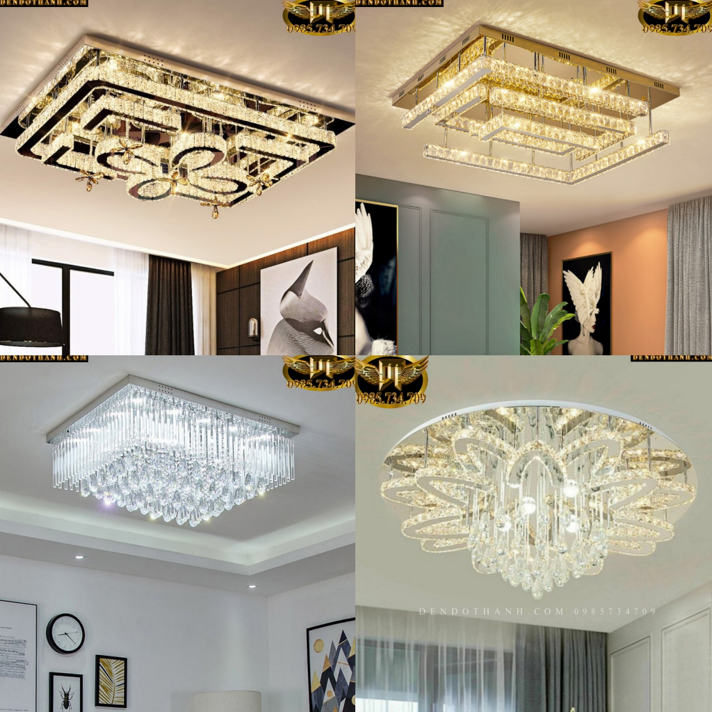 Đèn trần phale phòng khách,phòng ngủ đèn ốp trần hiện đại sang trọng led 3 chế độ phong cách hiện đại DDT