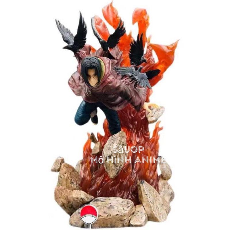 Mô hình Naruto Uchiha Itachi uế thổ chuyển sinh tay quạ cao 28cm