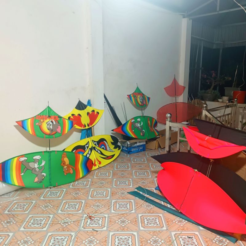 COMBO Diều lắp ghép cabon 1,7mét + 350mét Dây thả