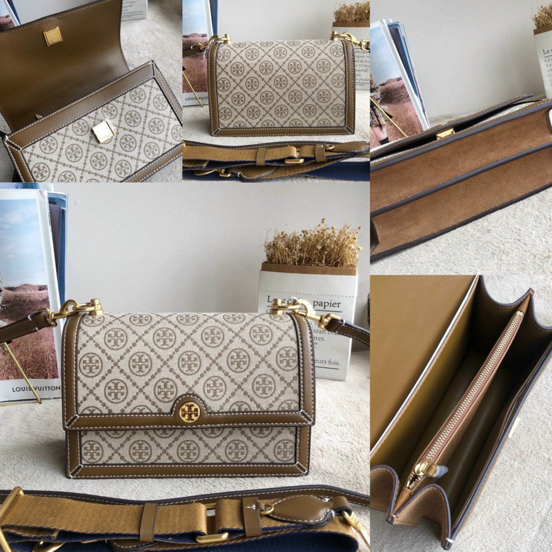 Túi Burch T Monogram Denim mượt mà