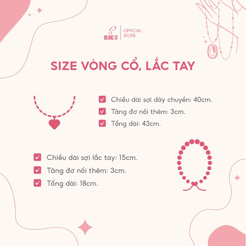 Dây chuyền bạc nữ 925 BLING IT thiết kế nữ tính dễ thương BIVC284