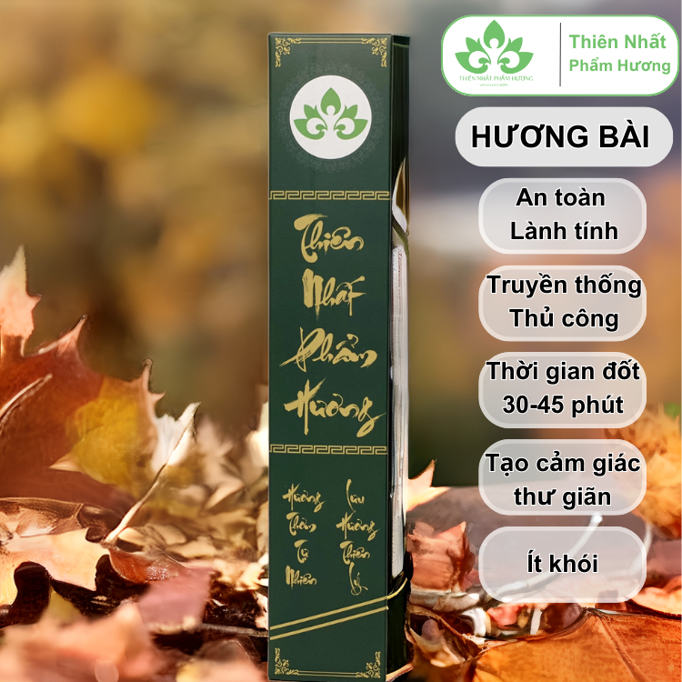 Nhang Có Chân Hương Bài Tự Nhiên Sạch Ít Khói Thủ Công - Hộp 30cm gồm 66-132-198-264 Nén