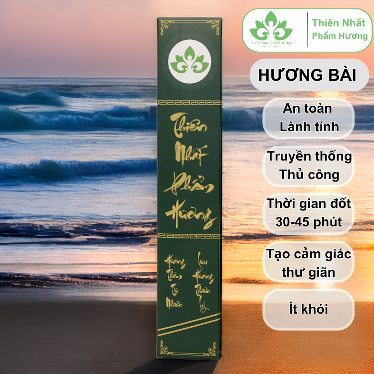 Nhang Có Chân Hương Bài Tự Nhiên Sạch Ít Khói Thủ Công - Hộp 30cm gồm 66-132-198-264 Nén