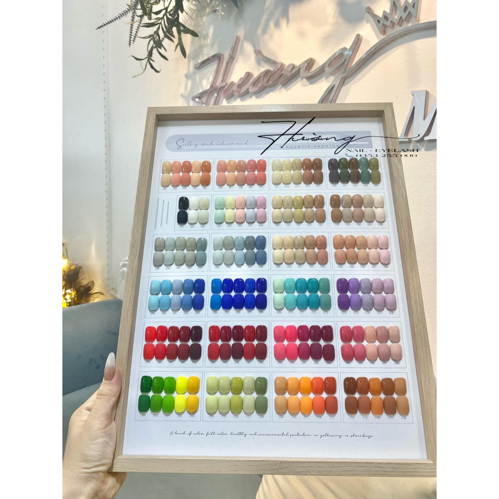 Set sơn gel 118 màu cao cấp Aivennhiy đặc mướt, tặng kèm bảng màu và base top