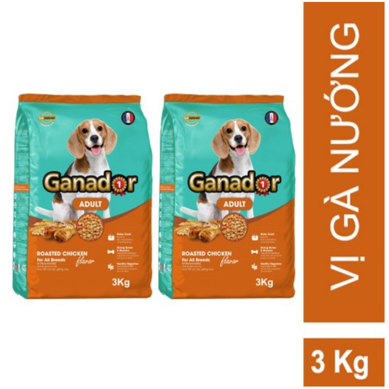 Hạt cho chó lớn GANADOR 3KG, SMART HEART 3KG từ Thái Lan