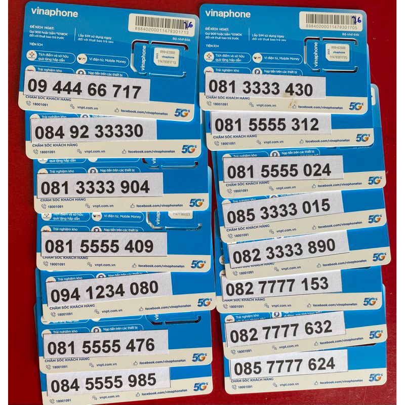 Sim Vinaphone Tứ Quý Giữa - Sim Trả Trước, Đăng Ký Chính Chủ